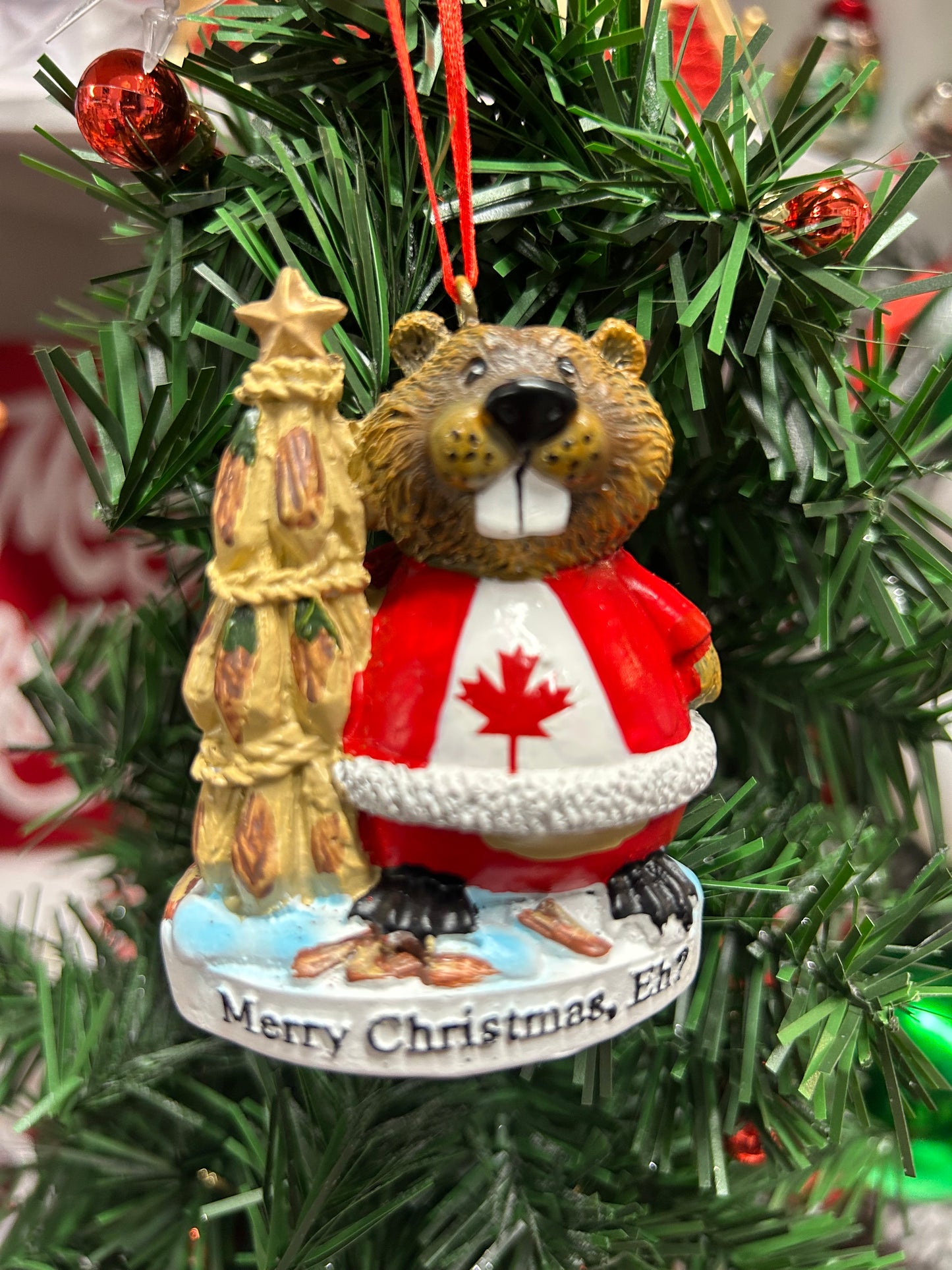 Beaver Ornament, Merry Christmas Eh?