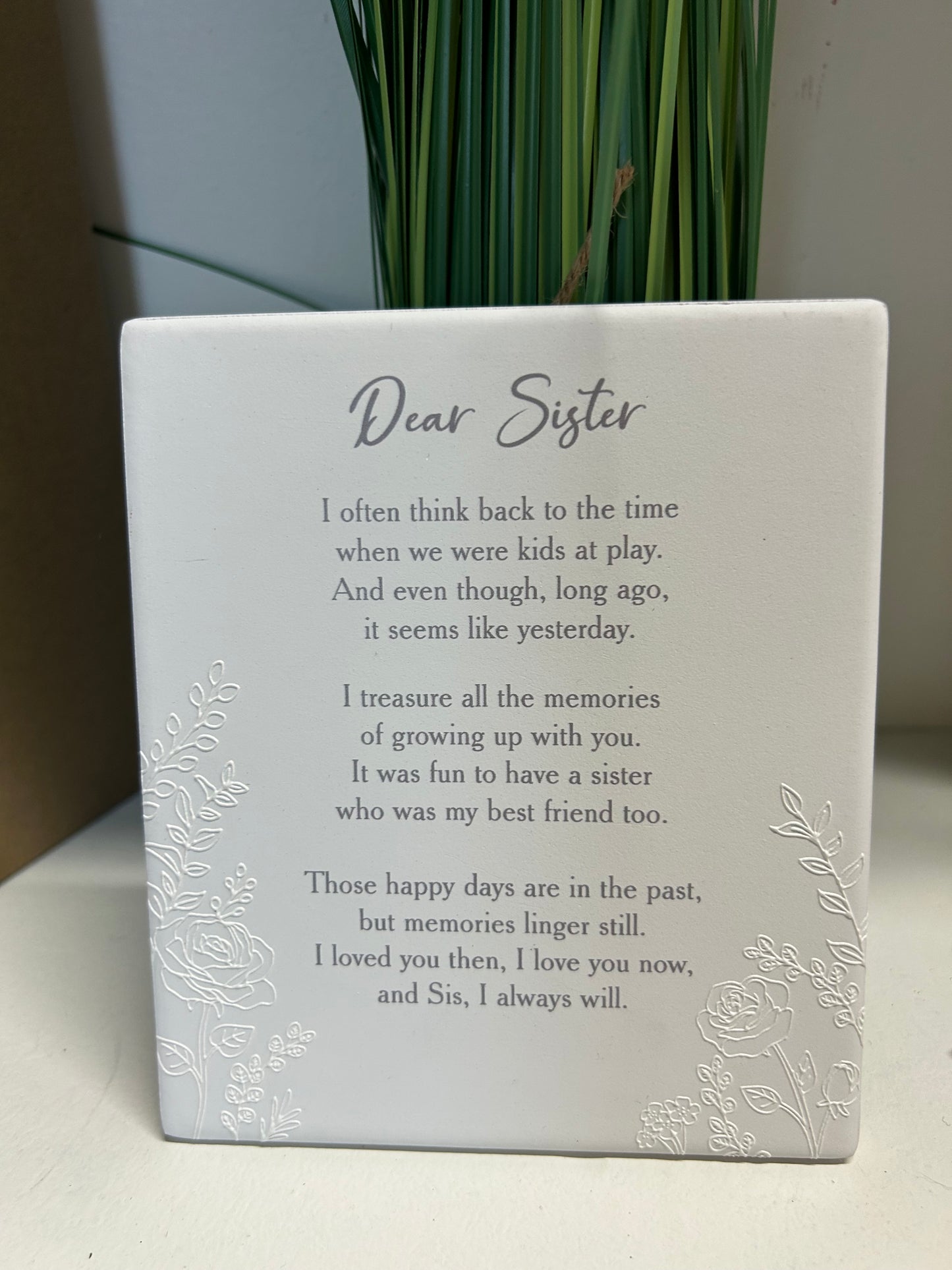 Dear Sister, Ceramic Plaque