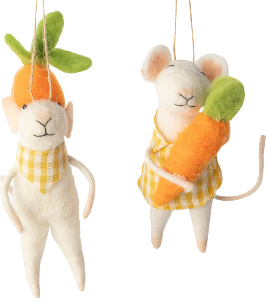 Felt Mouse with Carrot, 2 Styles Available