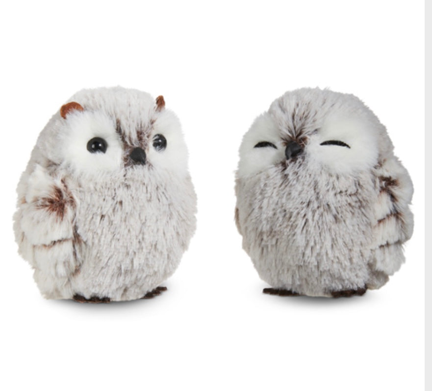 4 Inch Grey Owl Ornament
