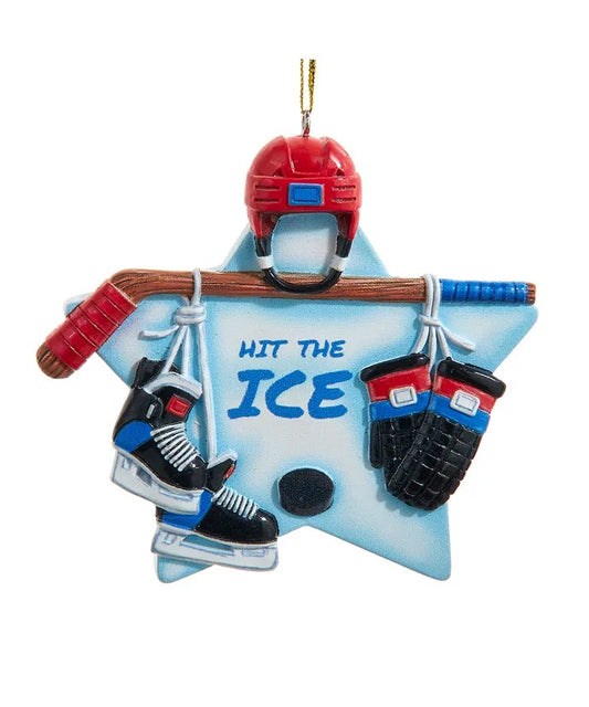 Hockey Star Ornament, Can be personalized