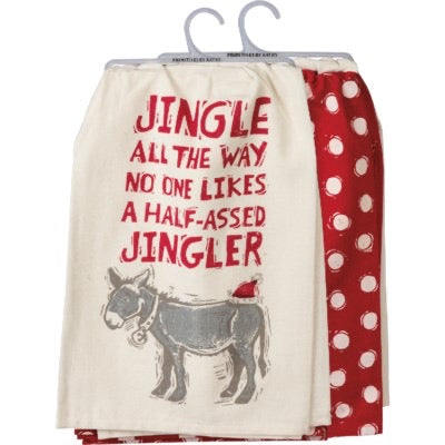 Dish Towel Set, Jingle All the Way, Includes 2 Tea Towels