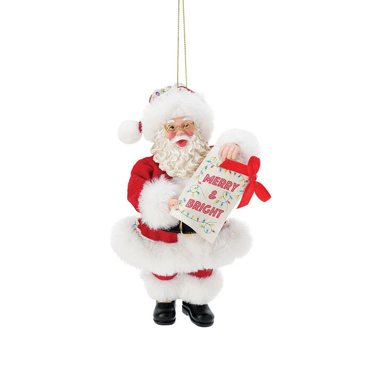 Merry and Bright Possible Dreams Santa, Hanging Ornament