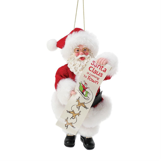 Santa Claus is Coming to Town Ornament by Possible Dreams