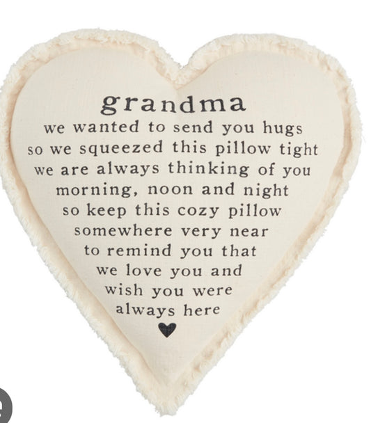 Grandma Heart Pillow
