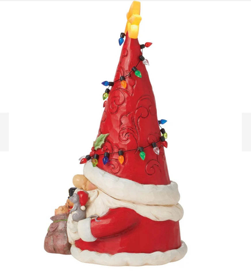 Gnome Santa Wrap in Lights Figurine by Jim Shore