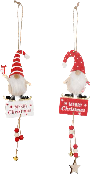 Hanging Merry Christmas Gnome Ornament