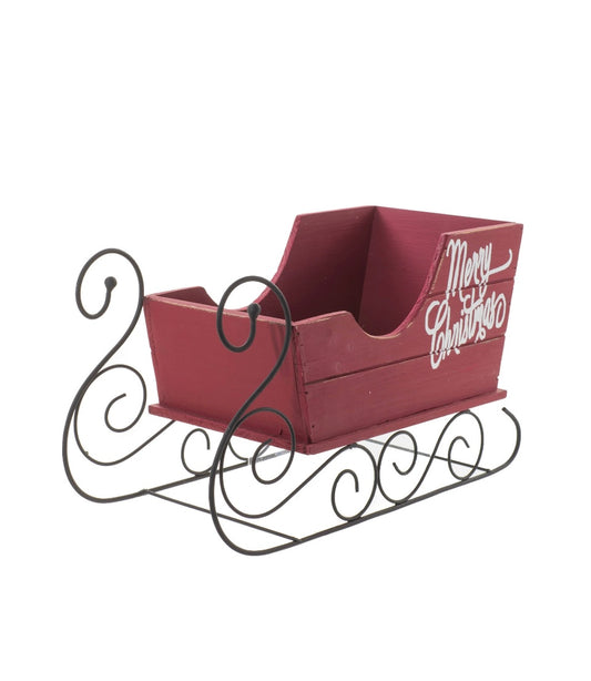 Red Wooden Sleigh