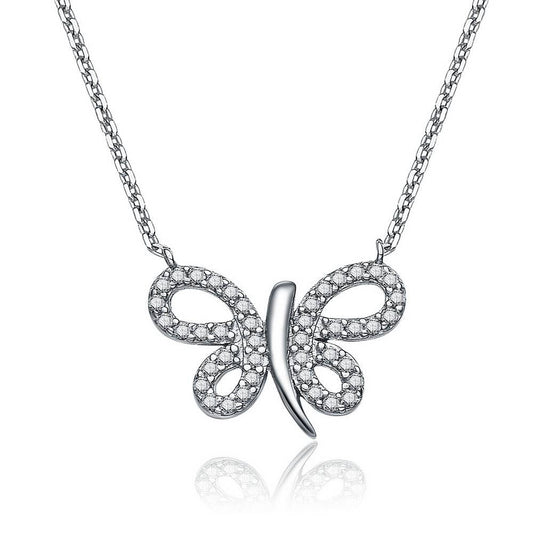 Cubic Zirconia Butterfly Necklace