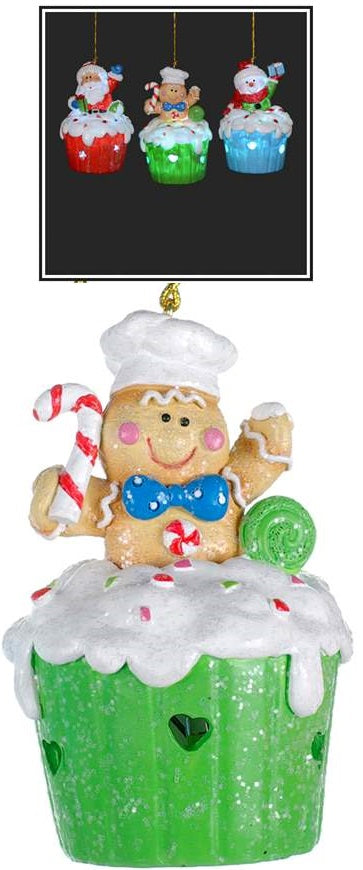 3.5 INCH LED GINGERBREAD ORNAMENT