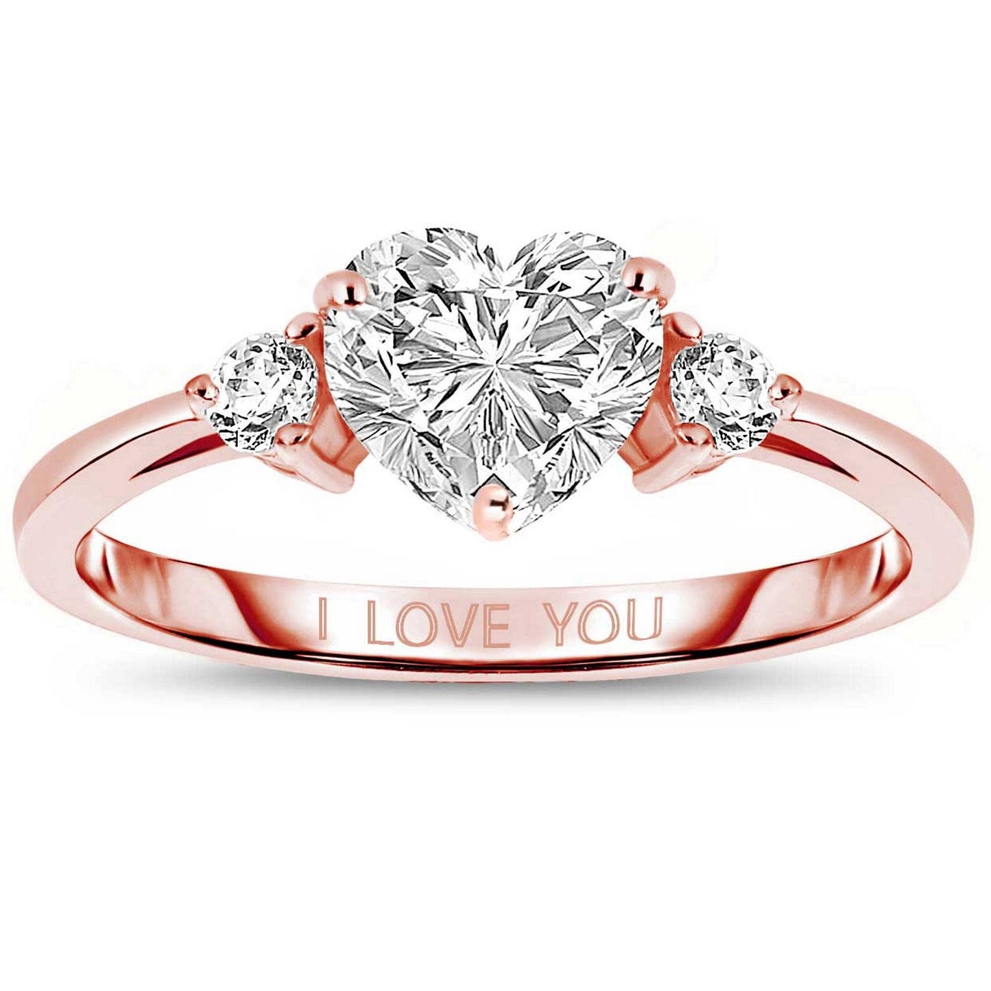 Sterling Silver Cubic Zirconia Ring(406-ROSE)