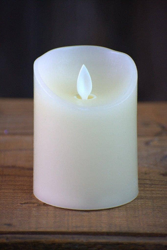 Cream Non Drip Moving Flame LED Candle 3in by 4in