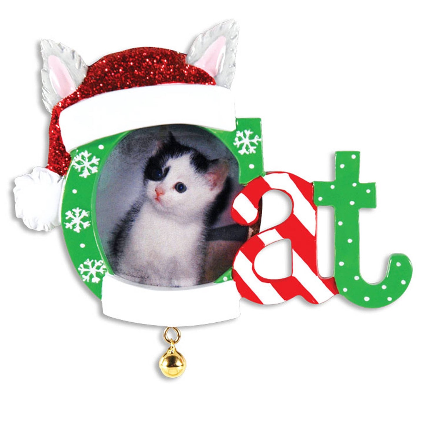 Christmas Cat Frame Personalized Christmas Ornament