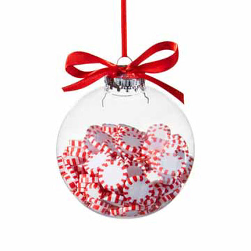 Peppermint Candy Filled Ornament