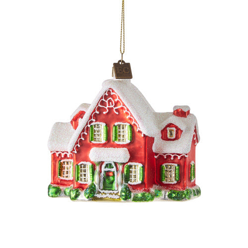 4 INCH ERIC CORTINA  CLAUS HOUSE ORNAMENT
