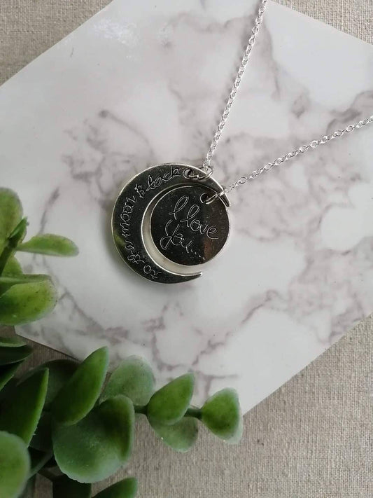 Crystal McMaster Jewellery Designer - Love you to the Moon and Back Charm Necklace