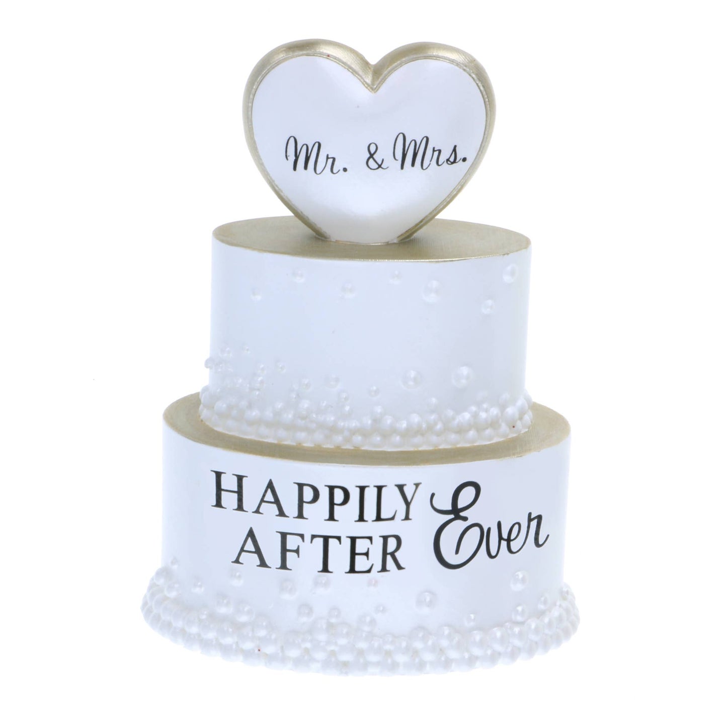 Wedding Cake with Heart Personalized Christmas Ornament