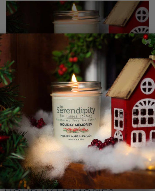 8 OUNCE SOY CANDLE “HOLIDAY MEMORIES “