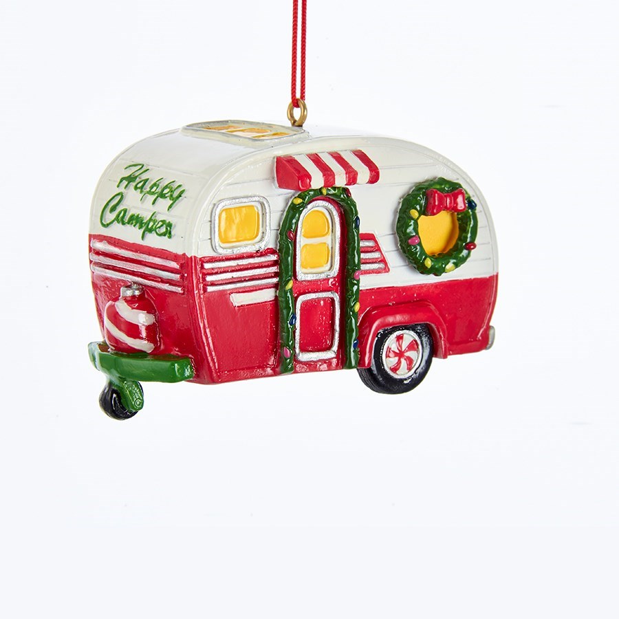 3"RESIN HAPPY CAMPER RV ORN