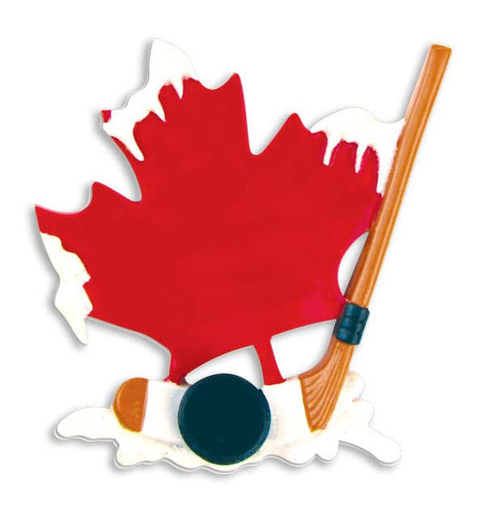 Canadian Hockey Personalized Ornament