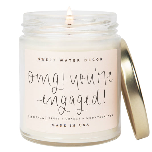 Sweet Water Decor - OMG! You're Engaged! 9 oz Soy Candle - Home Decor & Gifts