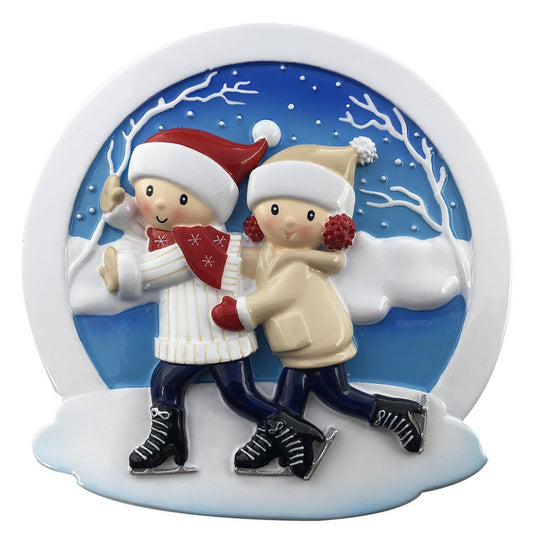 Ice Skating Family Personalized Christmas Ornament