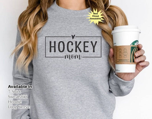 Livin' That Hockey Mom Life Sweater: Sweatshirt Dark Grey