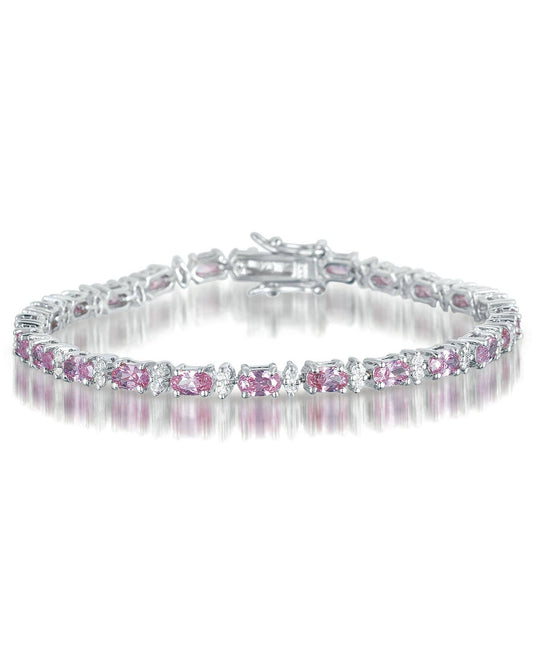 Sterling Silver Cubic Zirconina Bracelet2026-L-PINK-RP