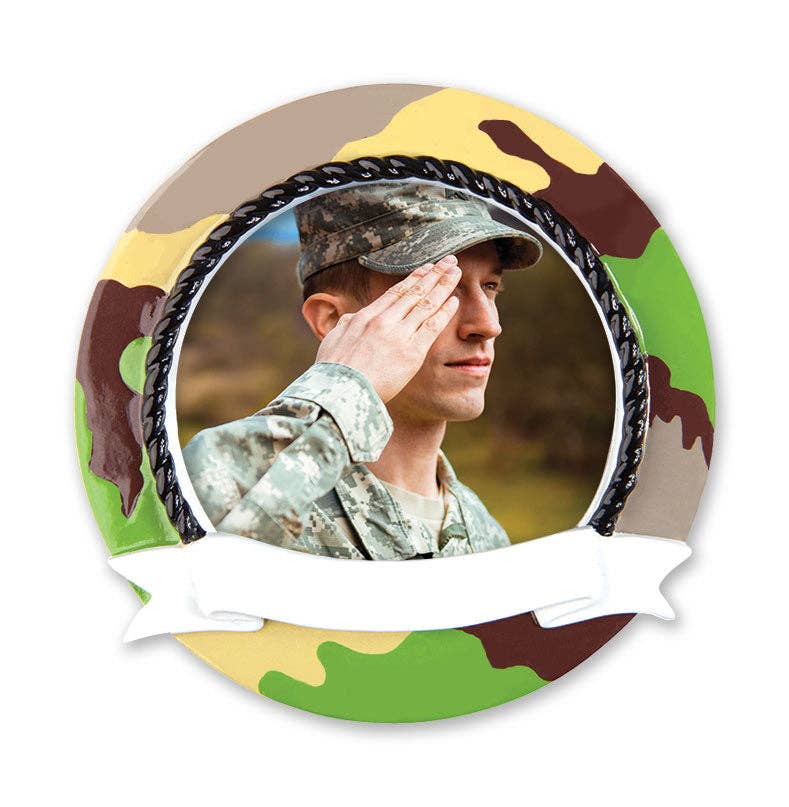 Picture Frame Military Camo Personalized Ornament