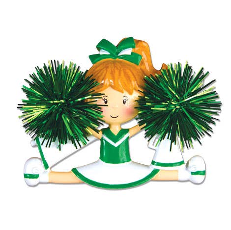 Cheerleader(Green) Personalized Ornament