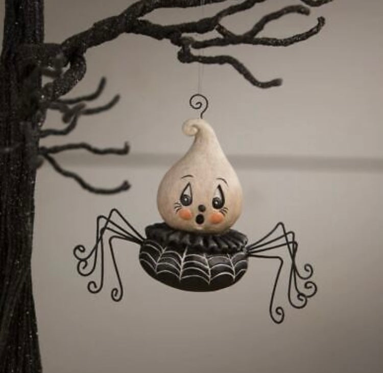 Johanna Parker Bethany Lowe Ghost Crawlie Spider Ornament Halloween Decor
