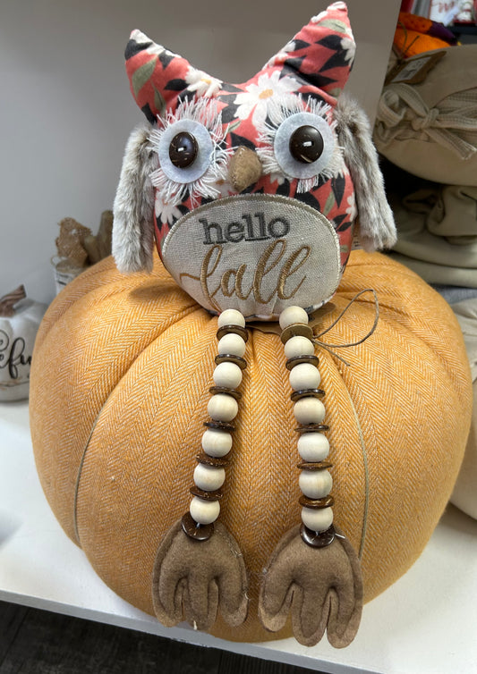 Owl with Sentiment “Hello Fall”