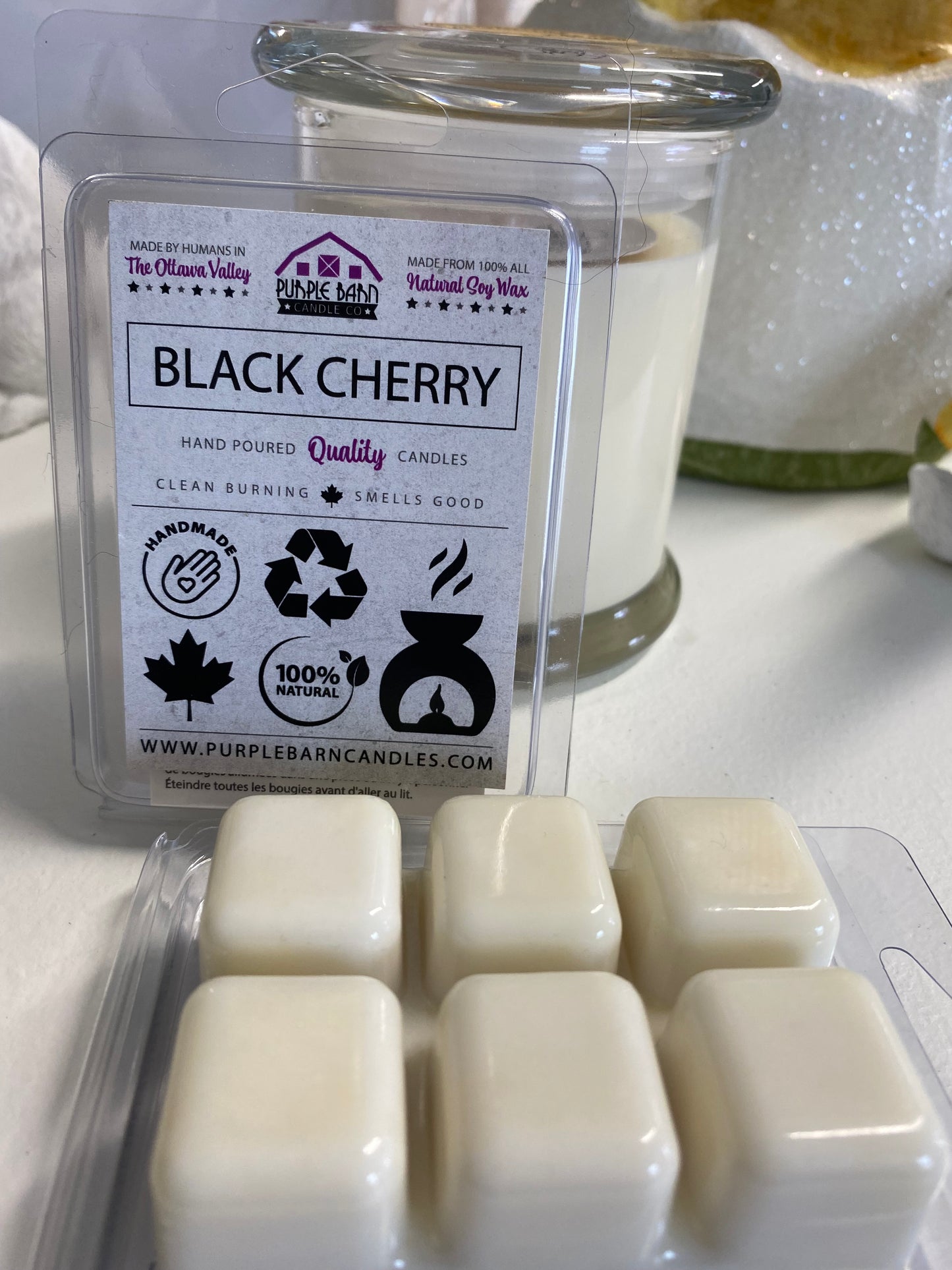 Purple Barn Candle Company, Black Cherry, Soy Wax Melts