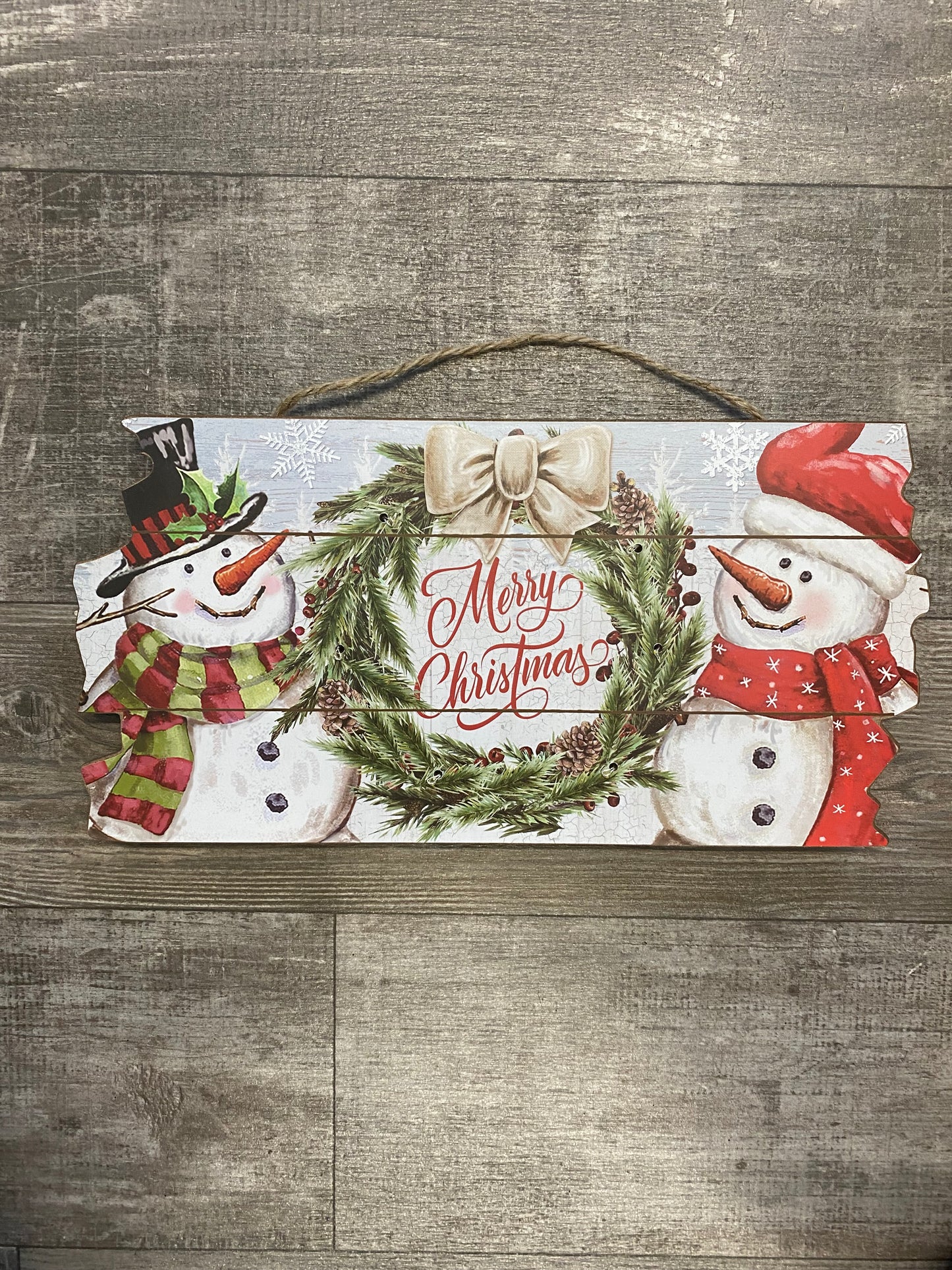 Merry Christmas LED Wooden Picture
