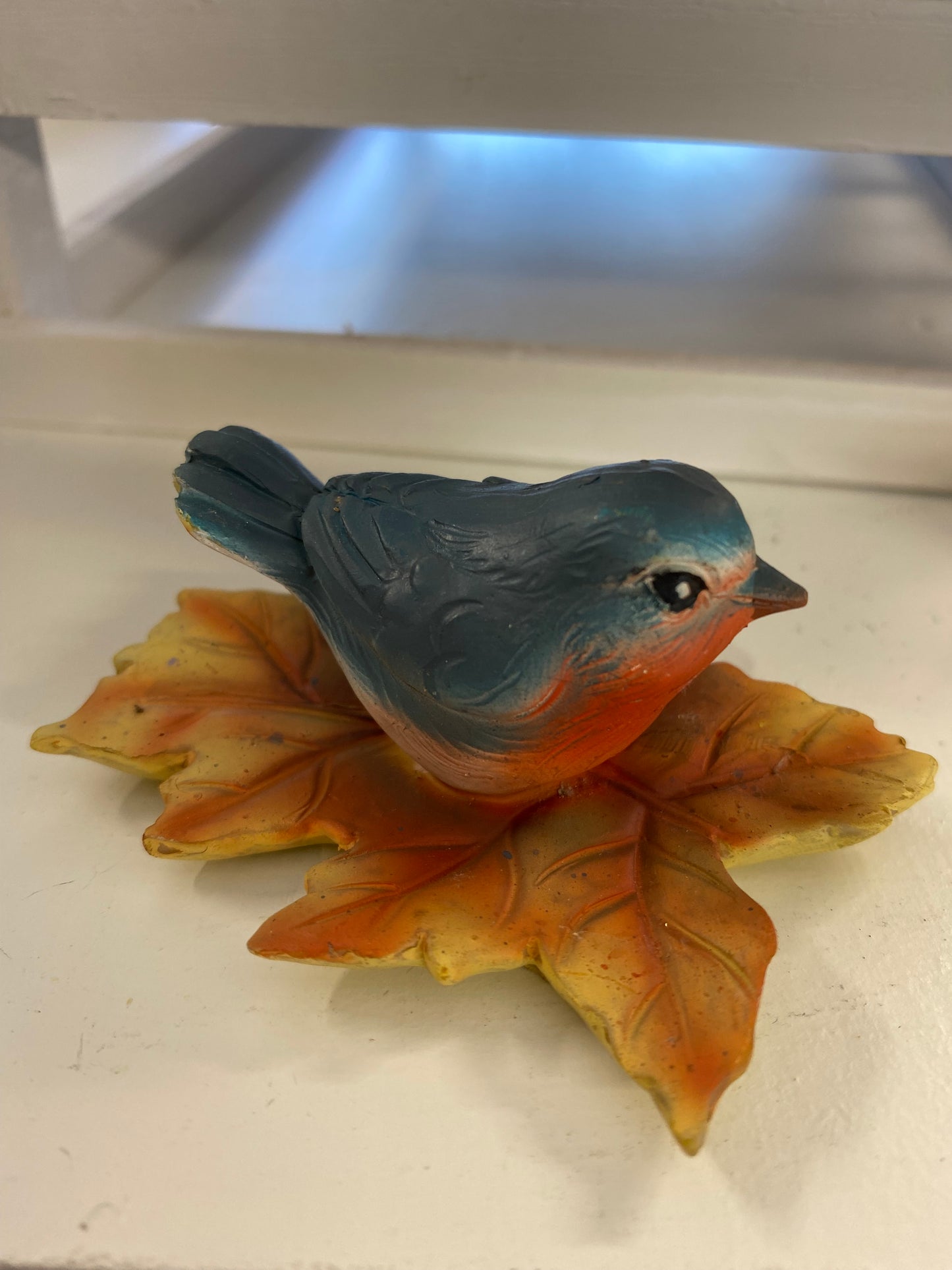 Bird Figurine on Leaf, 3 Assorted