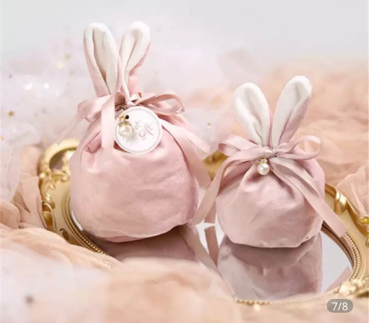 Velvet Rabbit Gift Bag, Pink with Pearl and Tag