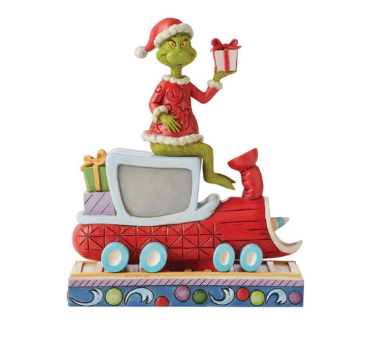 Grinch on a Train Figurine