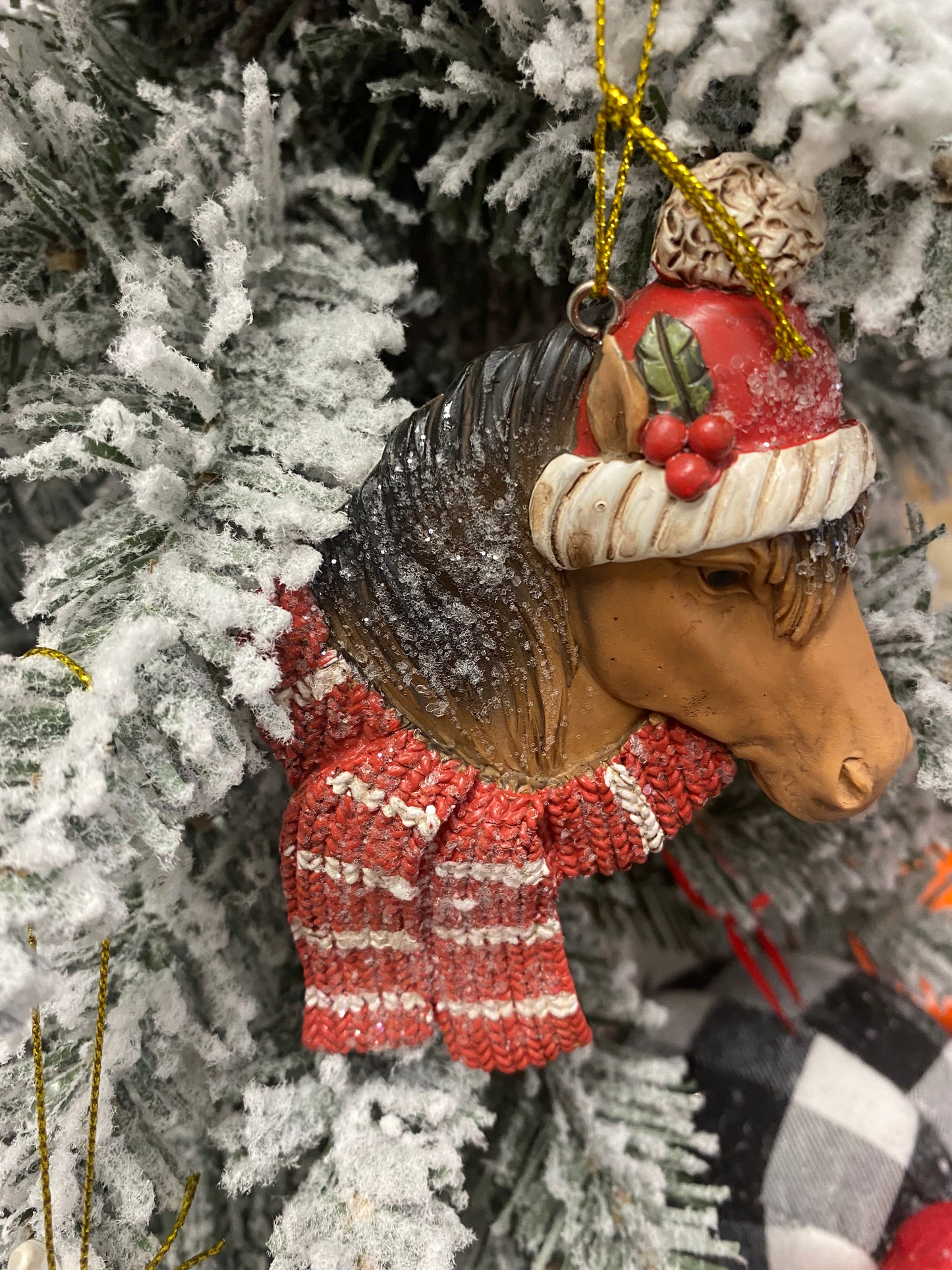 Horse Head Ornaments, 4 Assorted