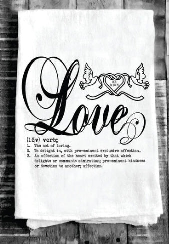 Love Definition Tea Towel