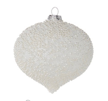 Glass Pearl Ornaments, 3 Assorted