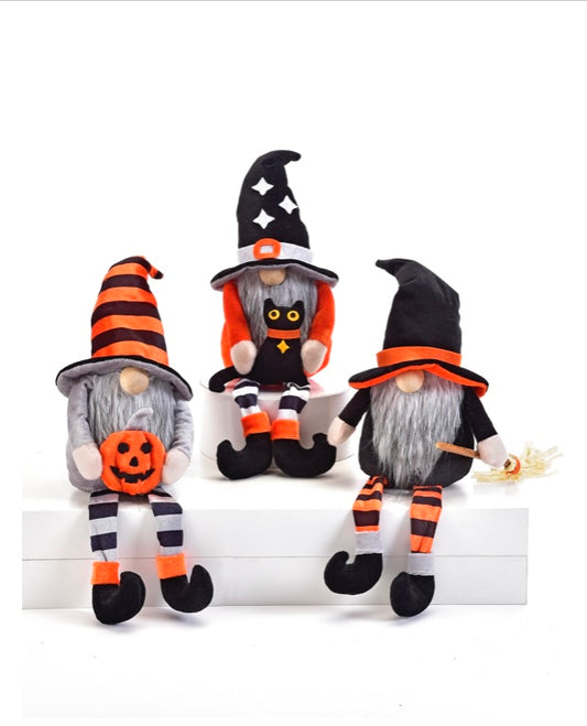 Plush Halloween Gnome Shelf Sitter