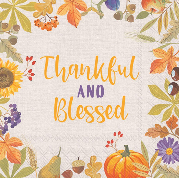 Paper Napkins by IHR “Thankful and Blessed”