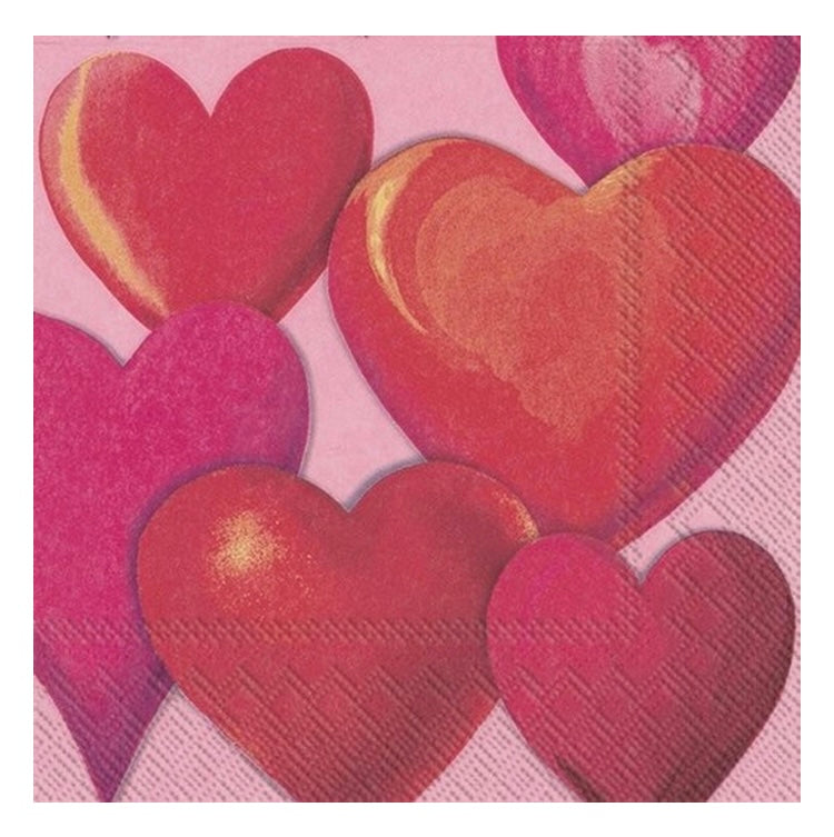 Valentine’s Day Paper Napkins, Funny Hearts by I HR