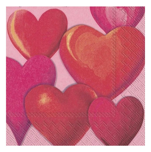 Valentine’s Day Paper Napkins, Funny Hearts by I HR