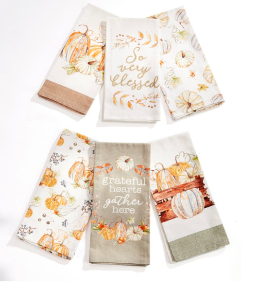 Harvest, Cotton Tea Towels 6 Assorted