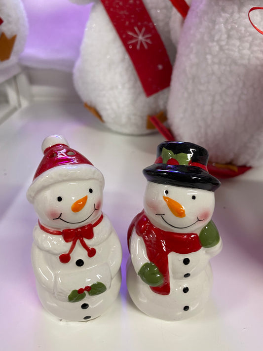 Snowman Salt and Pepper Shakers