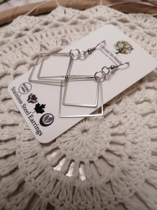 Custom Dangle Stainless Steel Earrings