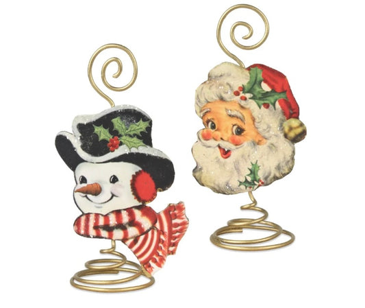 Retro Christmas Place Card Holders, 2 Assorted, by Bethany Lowe