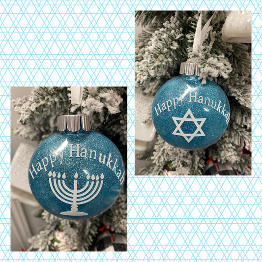 Happy Hanukkah Ornament, Two Assorted