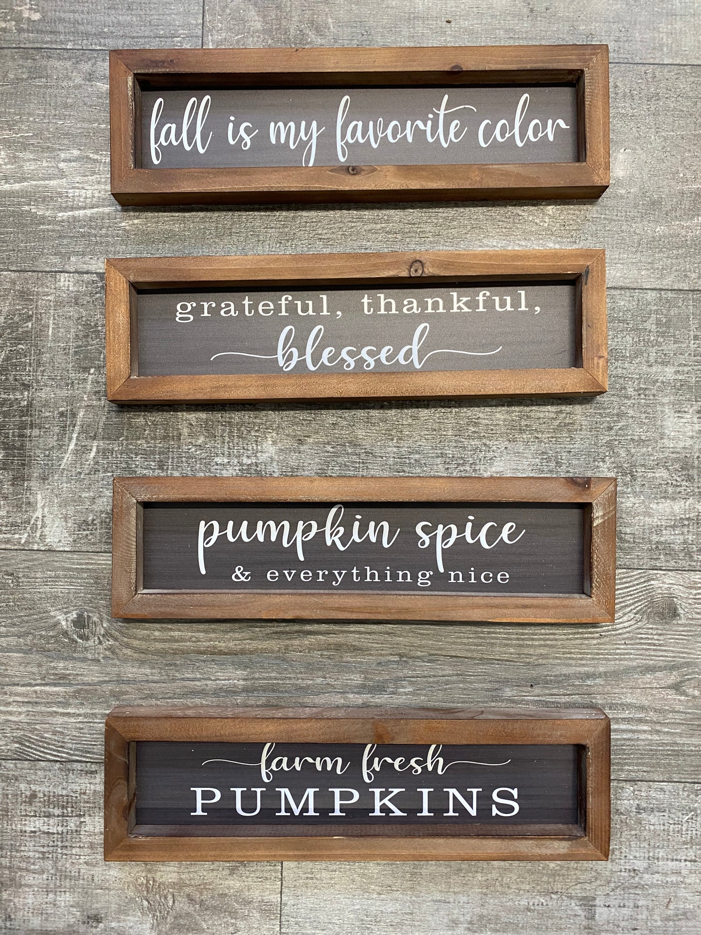 Autumn Print with Sentiment, 4 Assorted